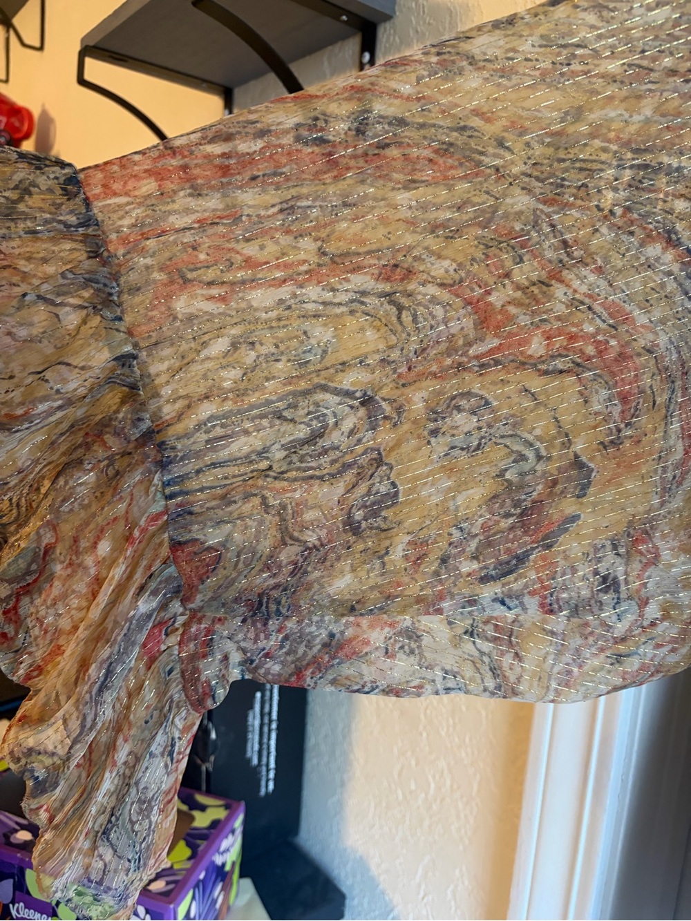 RAGA Multicolor Ruffled Boho Top with Metallic Thread - Picture 6 of 7